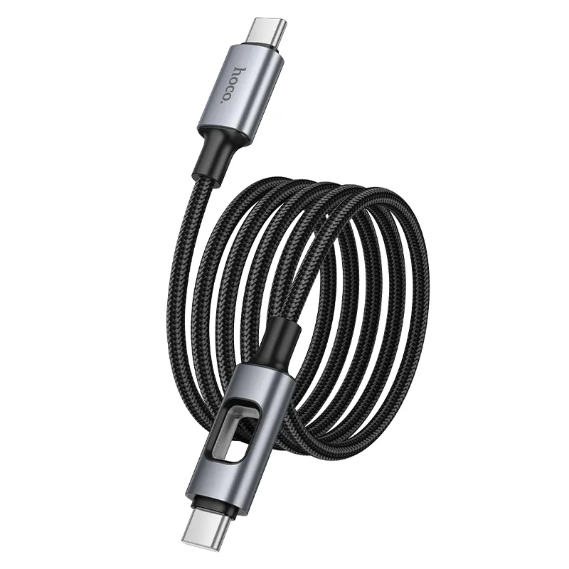 USB-C Data- och laddningskabel - USB-C HOCO U144 Led, 60W, 1,2m, Svart