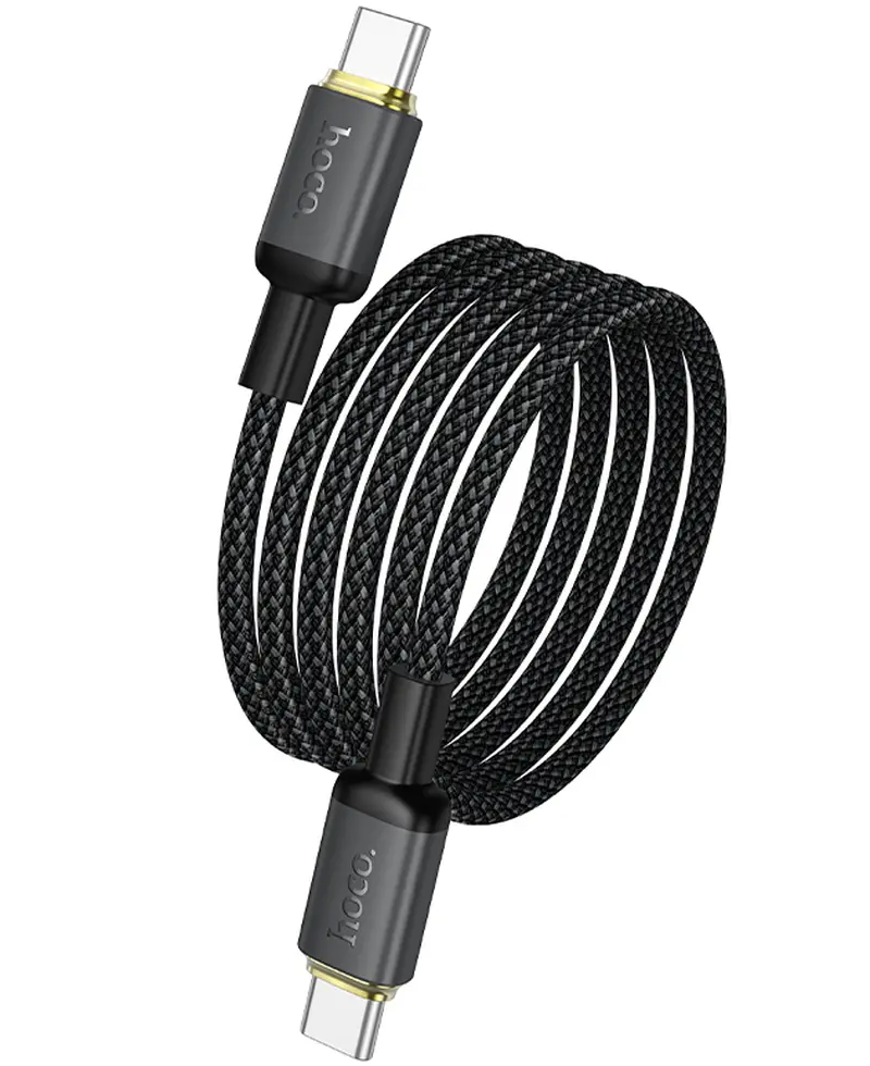 USB-C Data- och Laddningskabel - USB-C HOCO X128 Benefit, 60W, 1m, Svart