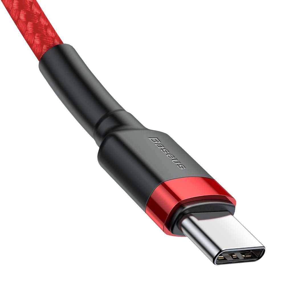 USB-C data- och laddningskabel - USB-C Baseus Cafule, 60W, 2m, Röd CATKLF-H09