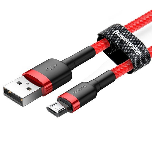 Data- och laddningskabel USB-A - microUSB Baseus Cafule, 18W, 1m, Röd CAMKLF-B09