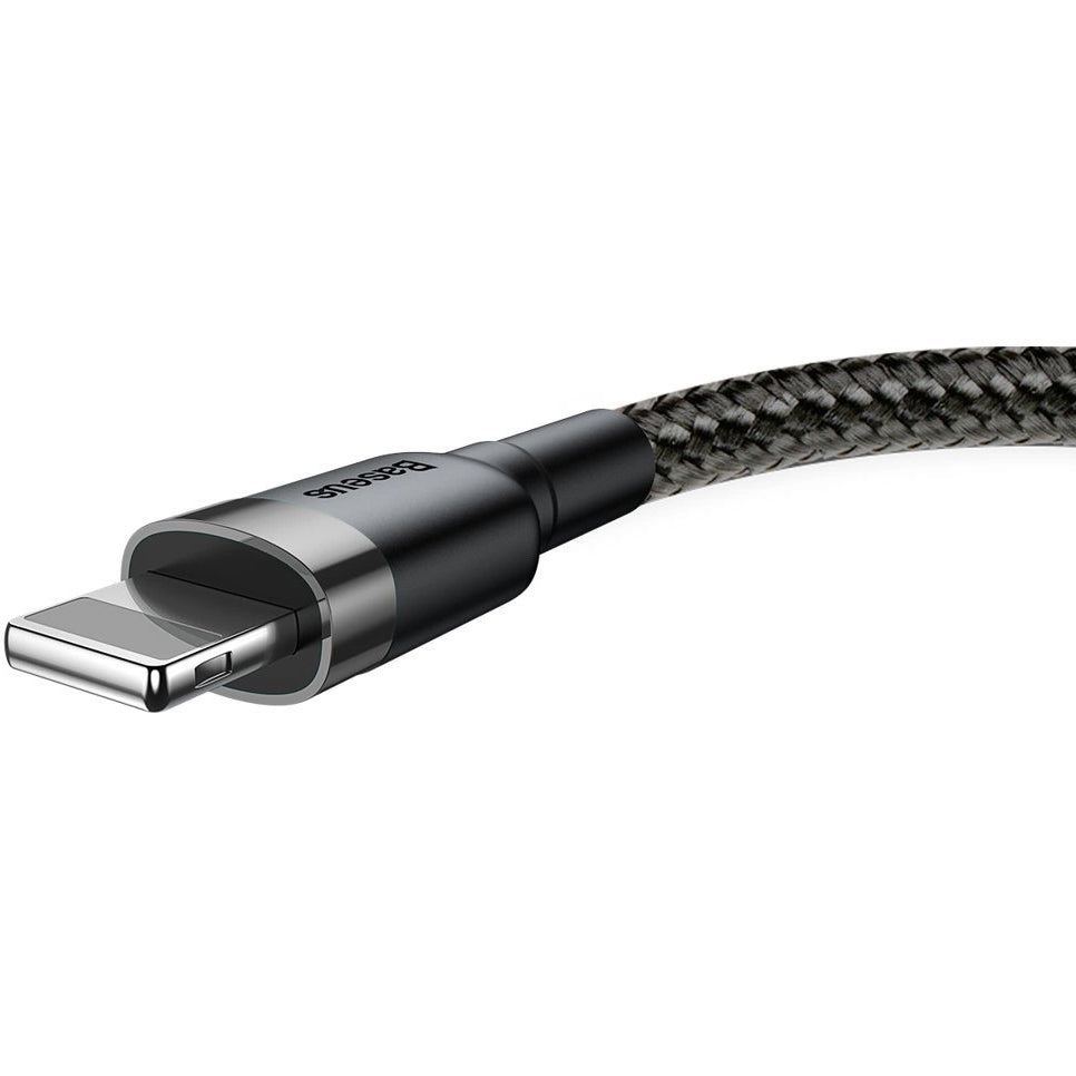 Data- och laddningskabel USB-A - Lightning Baseus Cafule, 18W, 0.5m, Grå CALKLF-AG1