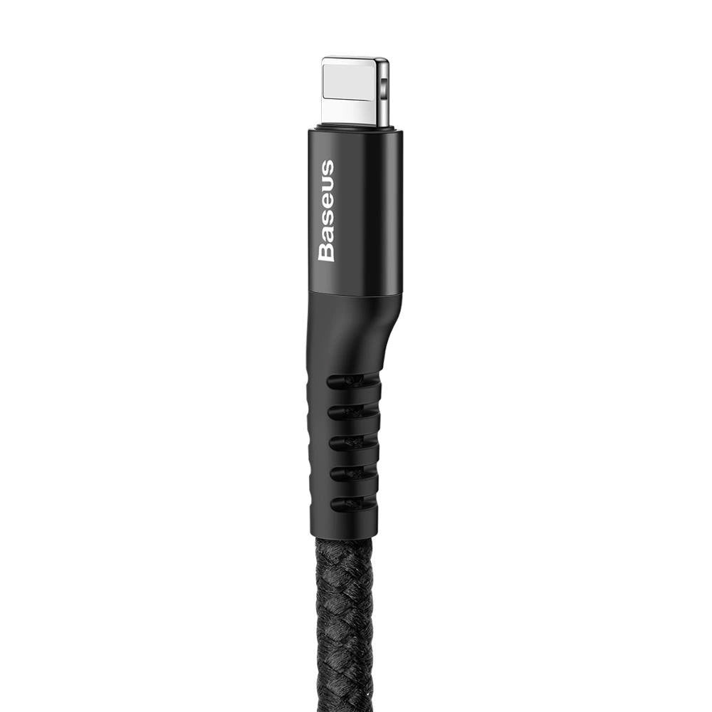 Data- och laddningskabel USB-A - Lightning Baseus Fish Eye Spring, 18W, 1m, svart CALSR-01 CALSR-01