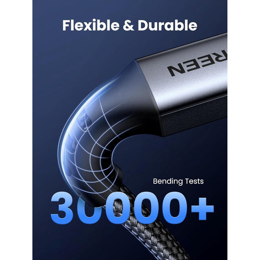 USB-C data- och laddningskabel - USB-C UGREEN US567, 60W, 1m, Grå