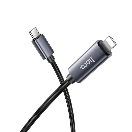 USB-C - Lightning Laddnings- och Datakabel HOCO Display X112, 27W, 1m, Svart