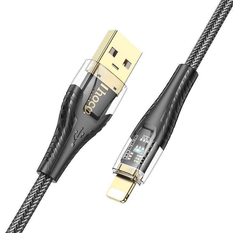 Data- och laddningskabel USB-A - Lightning HOCO U121, 18W, 1.2m, Svart