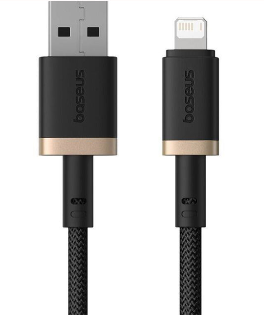 USB-A - Lightning Data och Laddningskabel Baseus Dura Series, 18W, 1m, Guld P10377801U01-00
