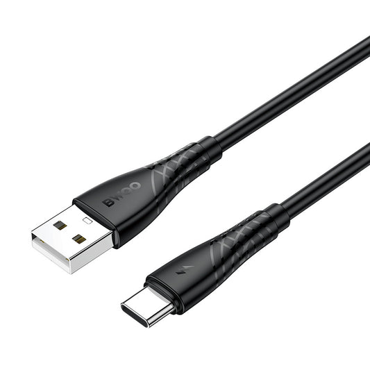 Data- och laddningskabel USB-A till USB-C BWOO BO-X318C, 27W, 1m, Svart