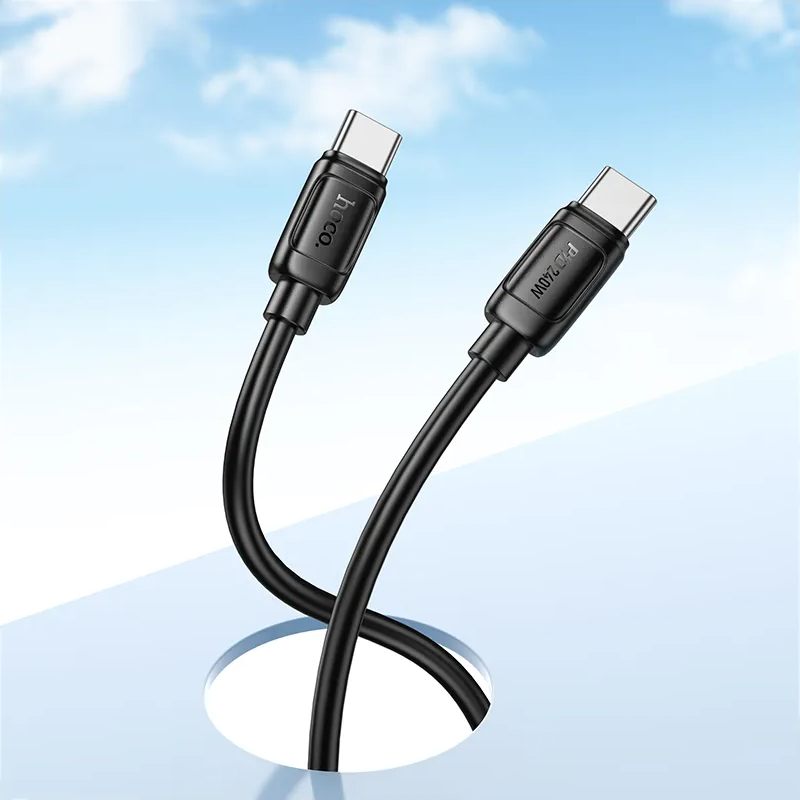 USB-C till USB-C data- och laddningskabel HOCO X115, 240W, 1m, Svart