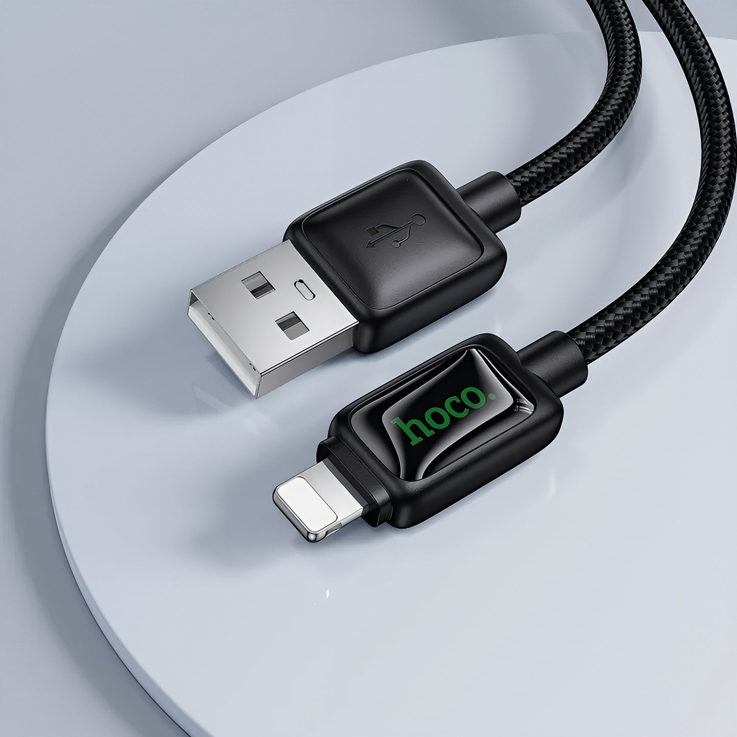 USB-A - Lightning Data- och Laddningskabel HOCO U146, 12W, 1.2m, Svart