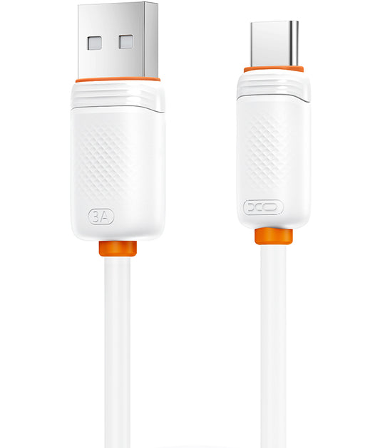 USB-A till USB-C data- och laddningskabel XO Design NB302, 18W, 1m, vit