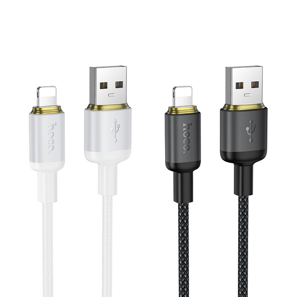USB-A till Lightning data- och laddningskabel HOCO X128 Benefit, 12W, 1m, svart