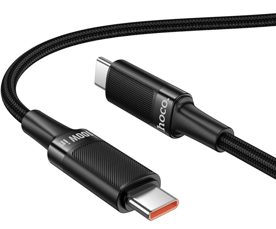 USB-C Data- och laddningskabel - USB-C HOCO U153 Extreme, 100W, 1,2m, Svart