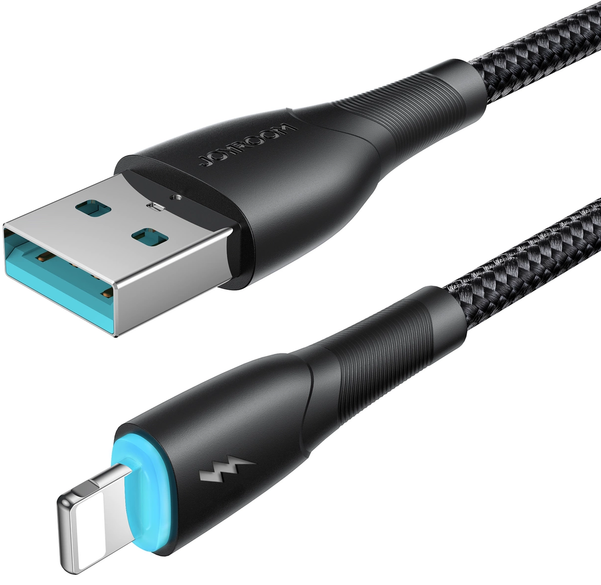 Joyroom SA32-AL3 USB-A–Lightning-kabel för dataöverföring och laddning, 18 W, 1 m, svart