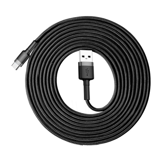 Data- och laddningskabel USB-A till USB-C Baseus Cafule, 18W, 3m, Grå CATKLF-UG1 CATKLF-UG1