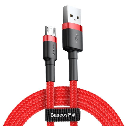 Data- och laddningskabel USB-A - microUSB Baseus Cafule, 18W, 1m, Röd CAMKLF-B09
