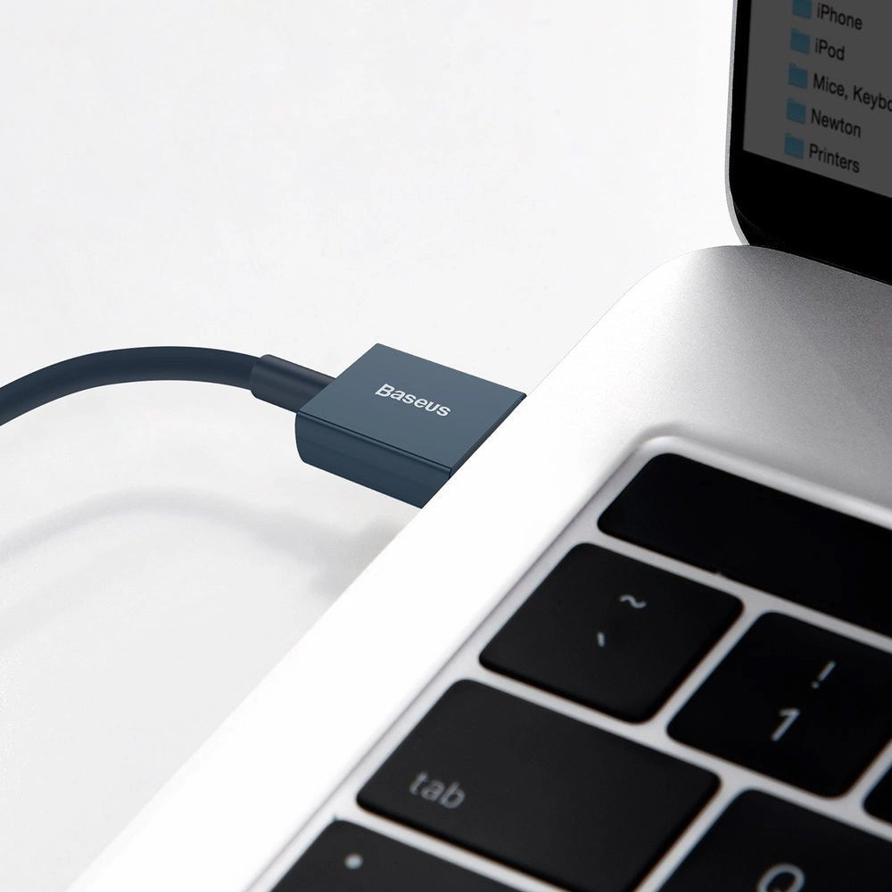 Data- och laddningskabel USB-A - Lightning Baseus Superior Series, 20W, 1m, Blå CALYS-A03