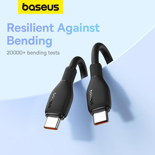 USB-C data- och laddningskabel - USB-C Baseus Pudding, 100W, 1,2m, svart P10355702111-00