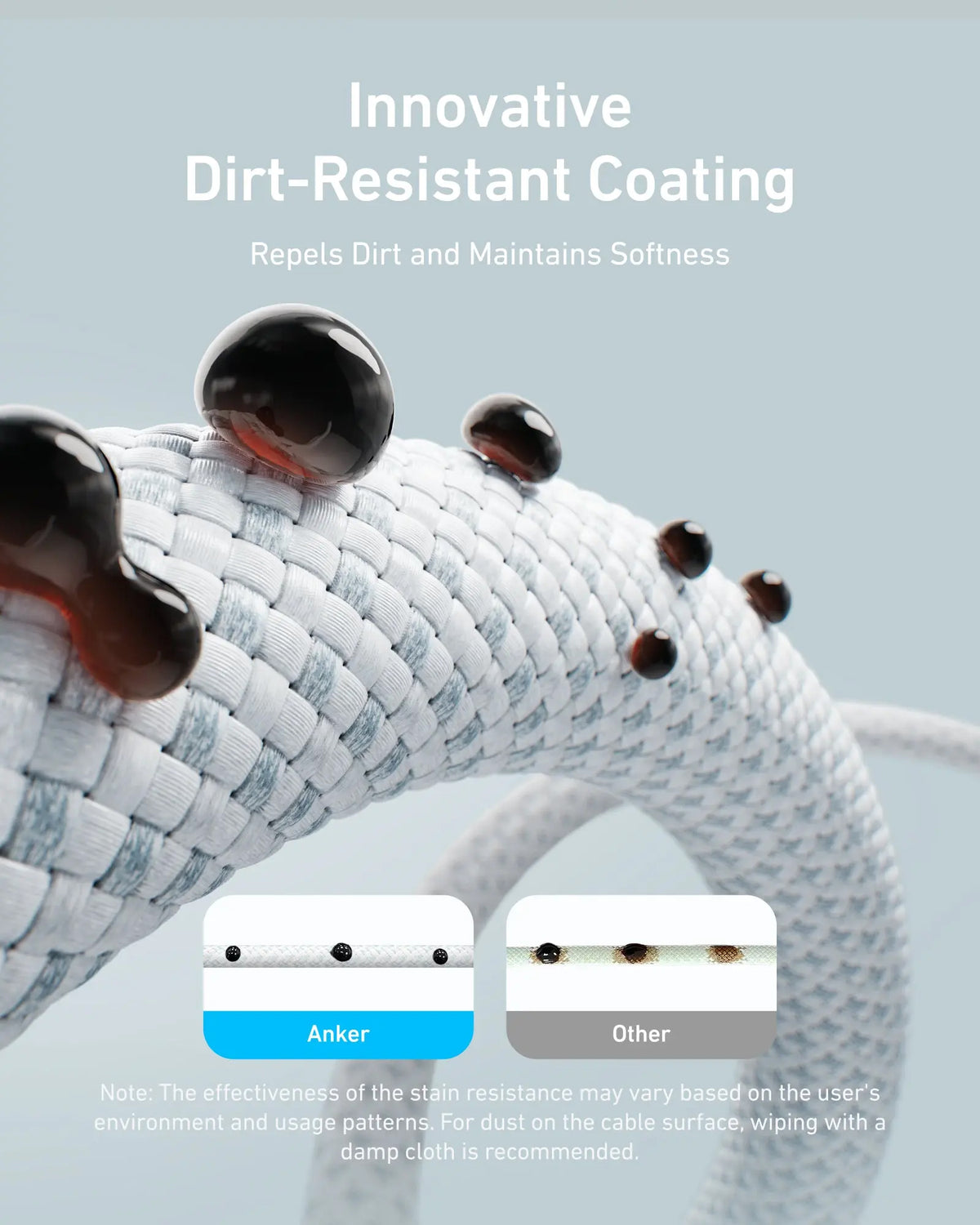 USB-C Data- och Laddningskabel - USB-C Anker Zolo, 240W, 1m, Svart A8060H11