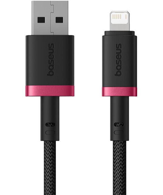 USB-A - Lightning Data och Laddningskabel Baseus Dura Series, 18W, 2m, Röd P10377801U01-03