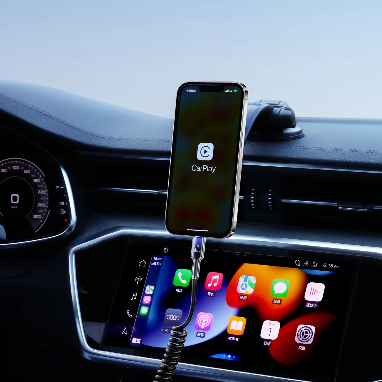 USB-C till Lightning Data- och Laddningskabel Joyroom S-A43 Crystal, 30W, 1.5m, Svart