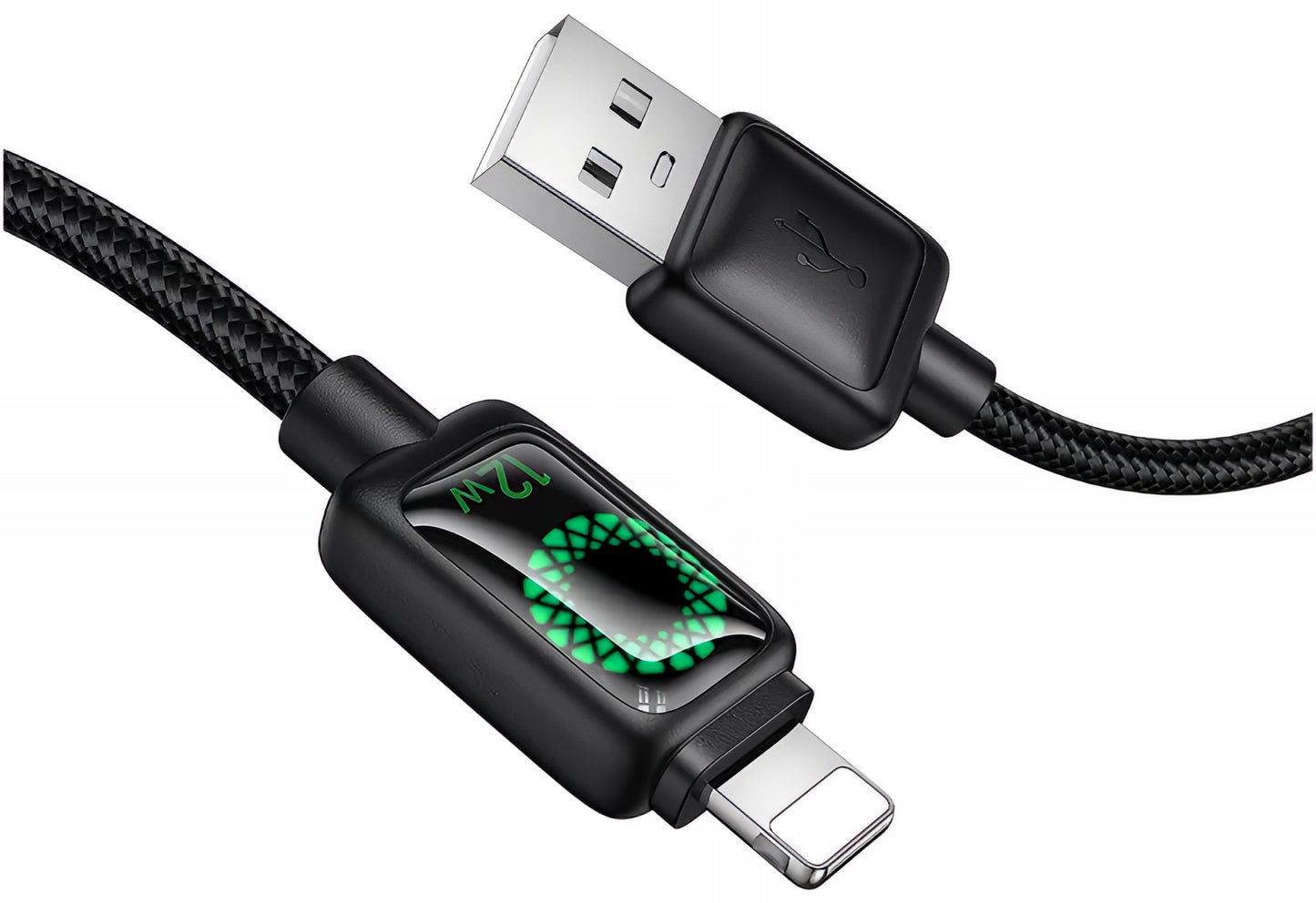USB-A - Lightning Data- och Laddningskabel HOCO U146, 12W, 1.2m, Svart