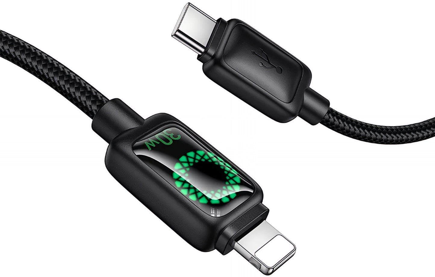 USB-C till Lightning Data- och Laddningskabel HOCO U146, 30W, 1.2m, Svart