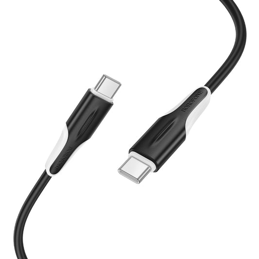 USB-C till USB-C data- och laddningskabel Borofone BX119 New, 60W, 1m, svart