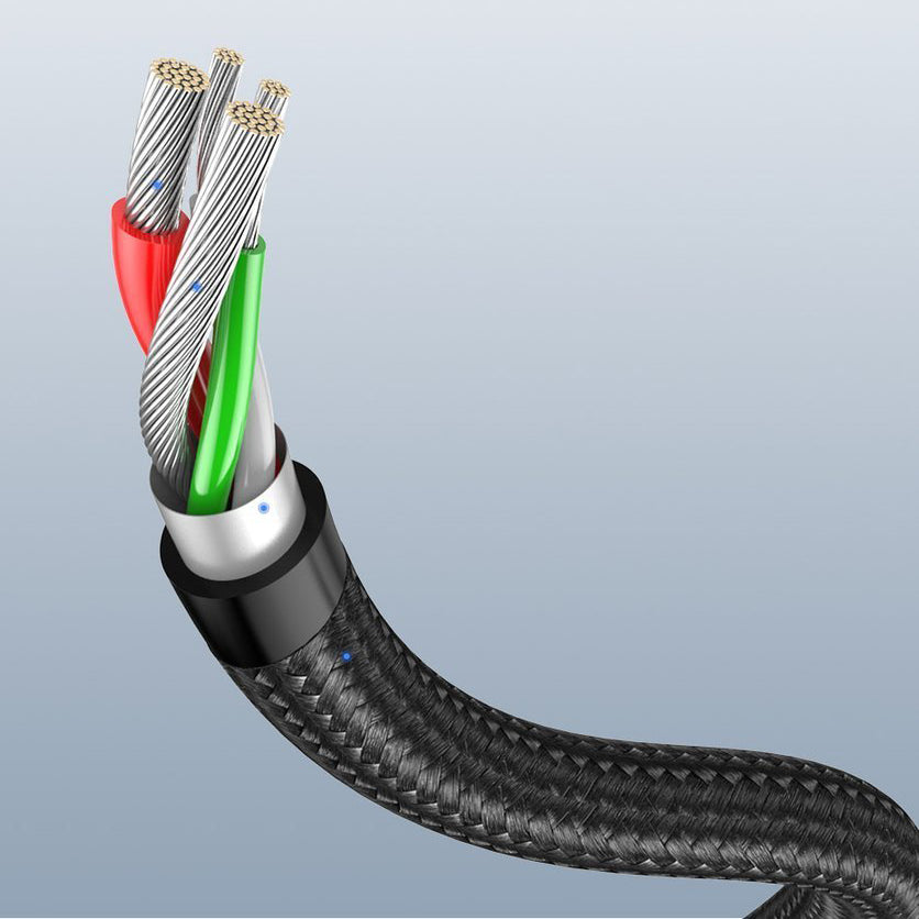 Data- och laddningskabel USB-A till USB-C UGREEN US284 Angled, 18W, 1m, Grå