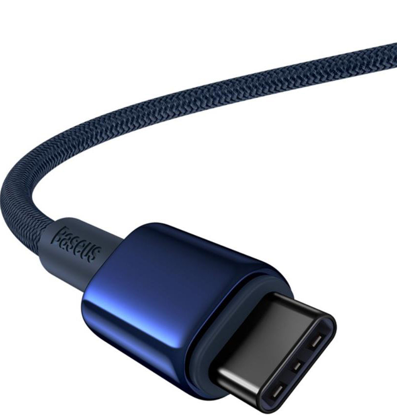 USB-C till USB-C Data- och Laddningskabel Baseus Tungsten Gold, 100W, 2m, Marinblå P10319800321-04