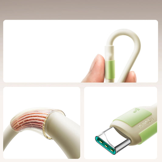 Data- och laddningskabel USB-A till USB-C Joyroom S-A53, 30W, 2m, Beige