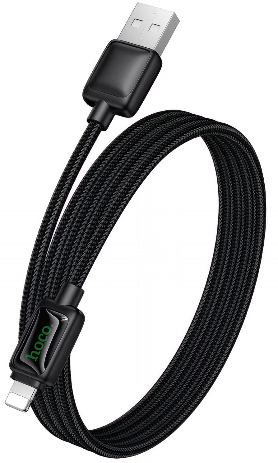USB-A - Lightning Data- och Laddningskabel HOCO U146, 12W, 1.2m, Svart