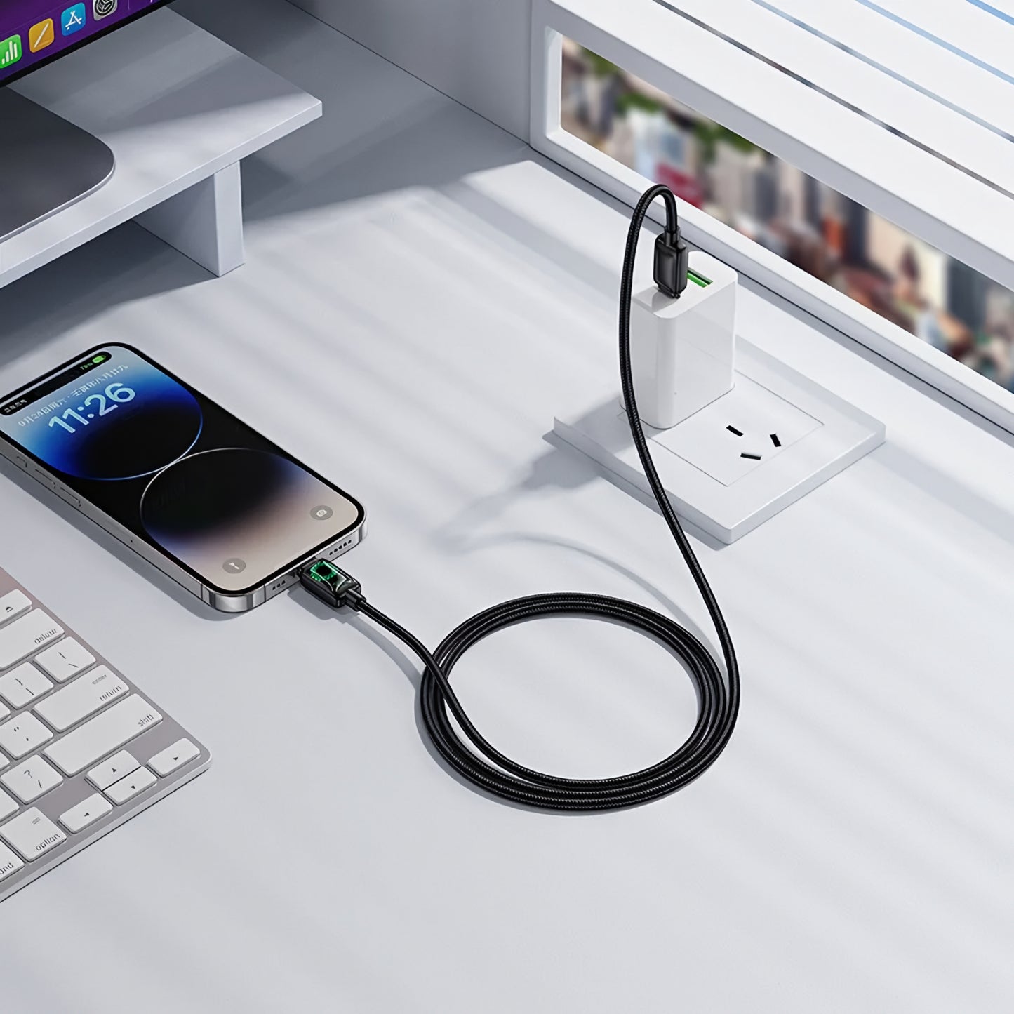 USB-C till Lightning Data- och Laddningskabel HOCO U146, 30W, 1.2m, Svart