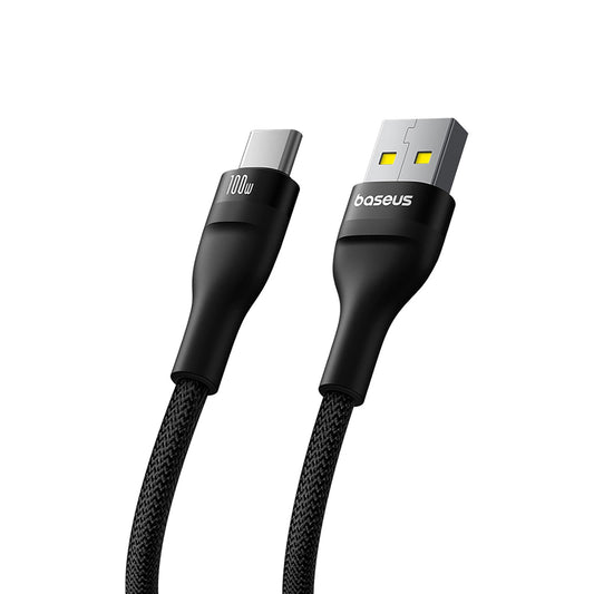 USB-A till USB-C data- och laddningskabel Baseus Flash Series II, 100W, 2m, svart P10311804111-01