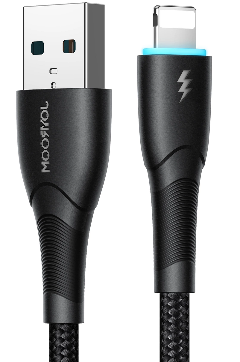 Joyroom SA32-AL3 USB-A–Lightning-kabel för dataöverföring och laddning, 18 W, 1 m, svart