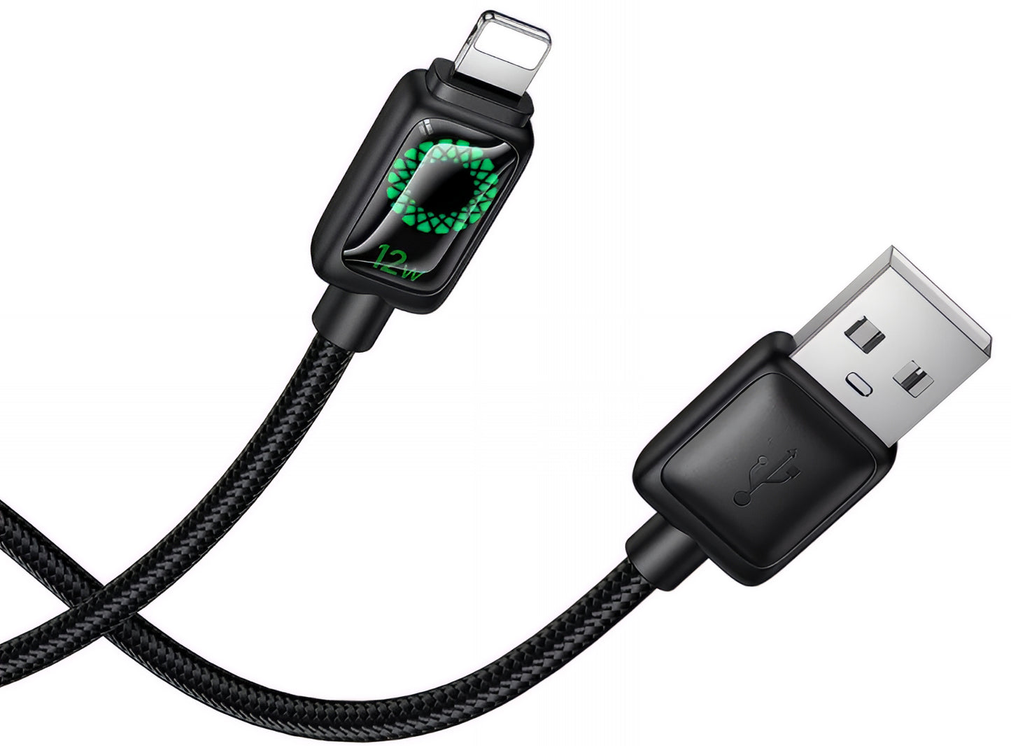 USB-A - Lightning Data- och Laddningskabel HOCO U146, 12W, 1.2m, Svart