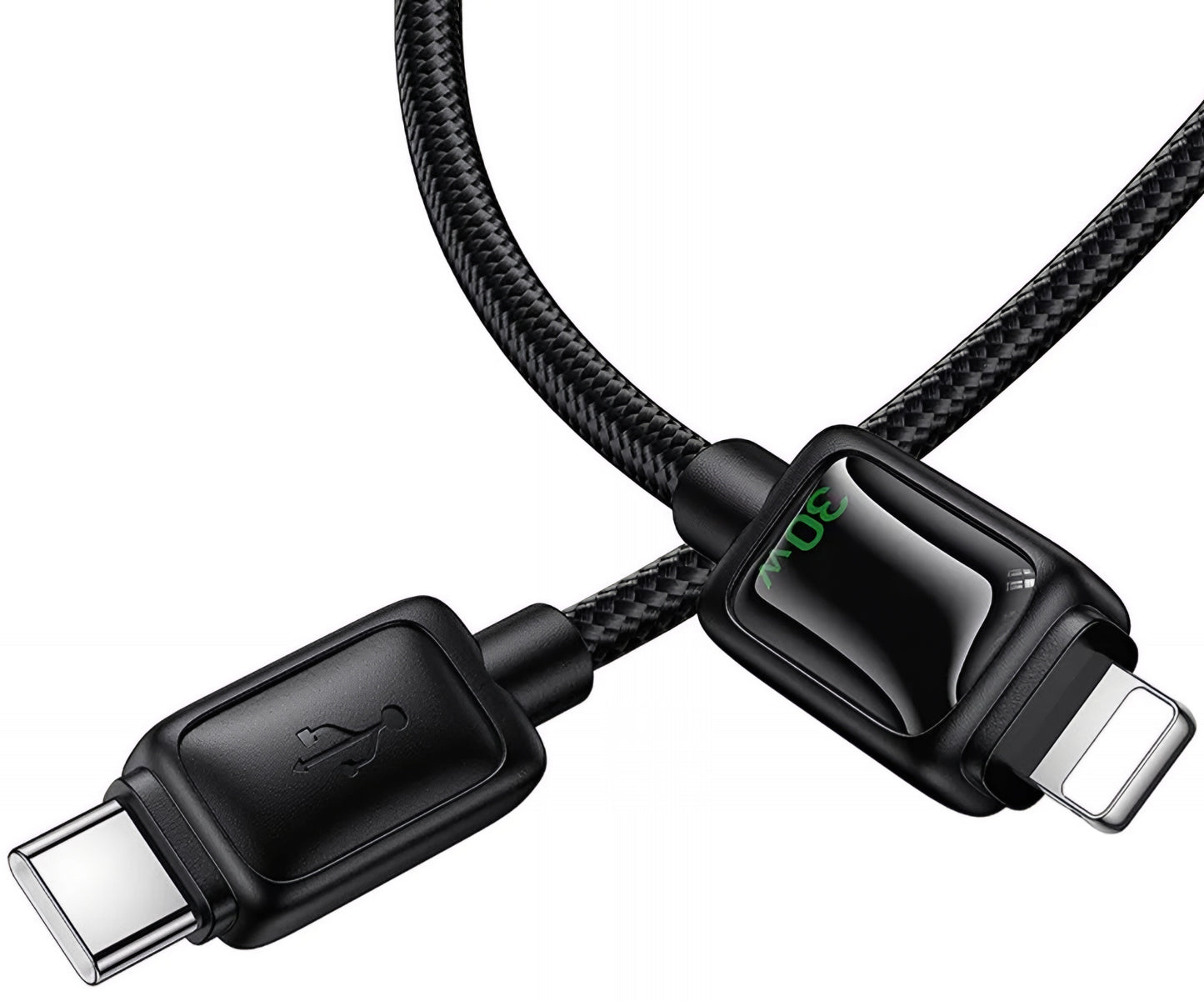 USB-C till Lightning Data- och Laddningskabel HOCO U146, 30W, 1.2m, Svart