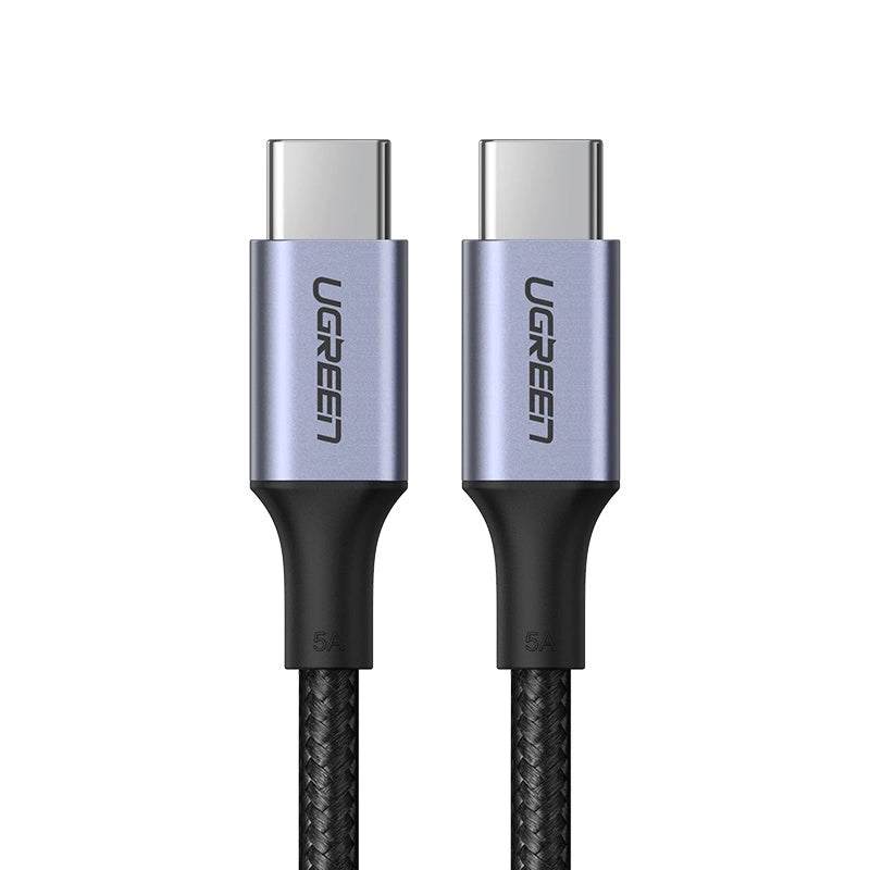 USB-C till USB-C data- och laddningskabel UGREEN US316, 100W, 0.5m, Grå