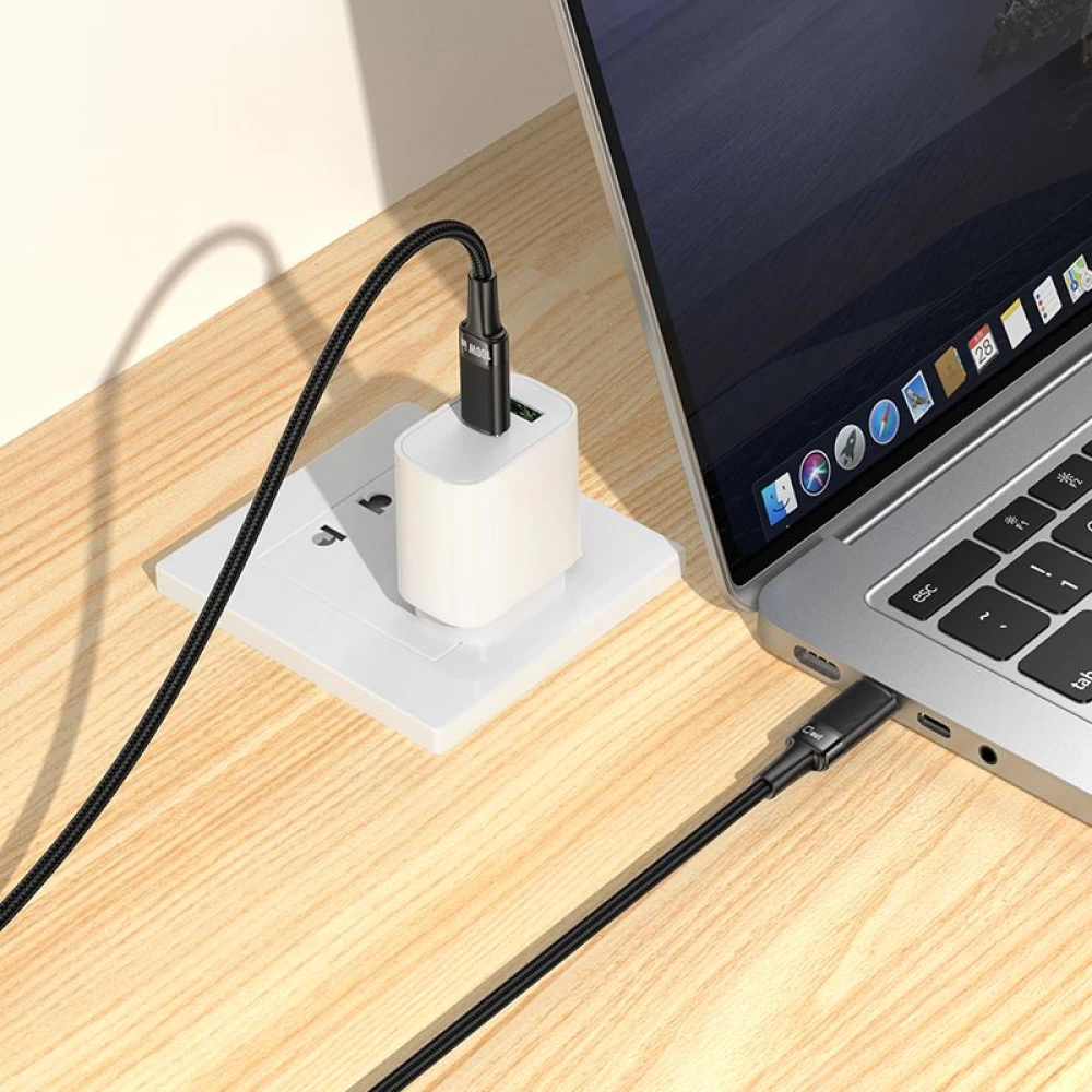 USB-C Data- och laddningskabel - USB-C HOCO U153 Extreme, 100W, 1,2m, Svart