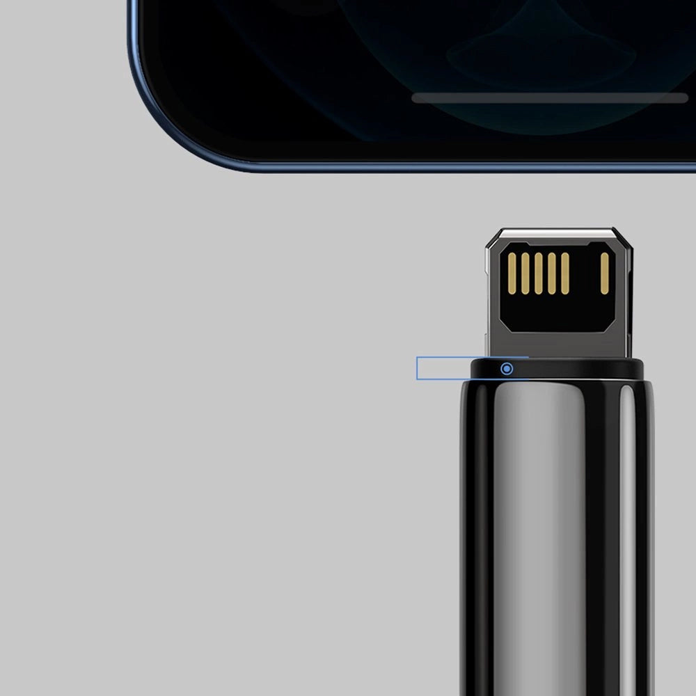 Data- och laddningskabel USB-A - Lightning Baseus Tungsten Gold, 20W, 1m, svart CALWJ-01