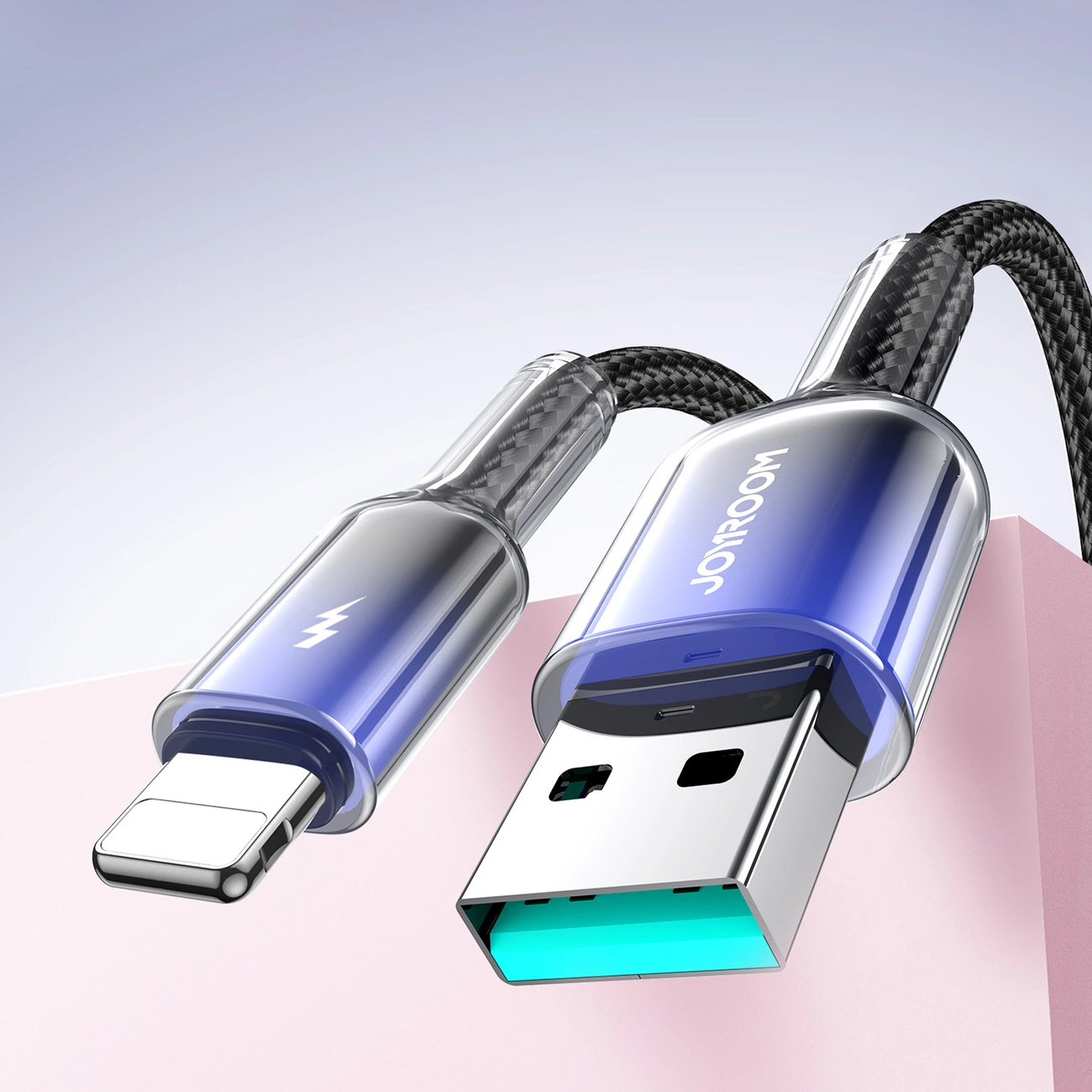 USB-A till Lightning data- och laddningskabel Joyroom S-A42, 18W, 1,2m, svart