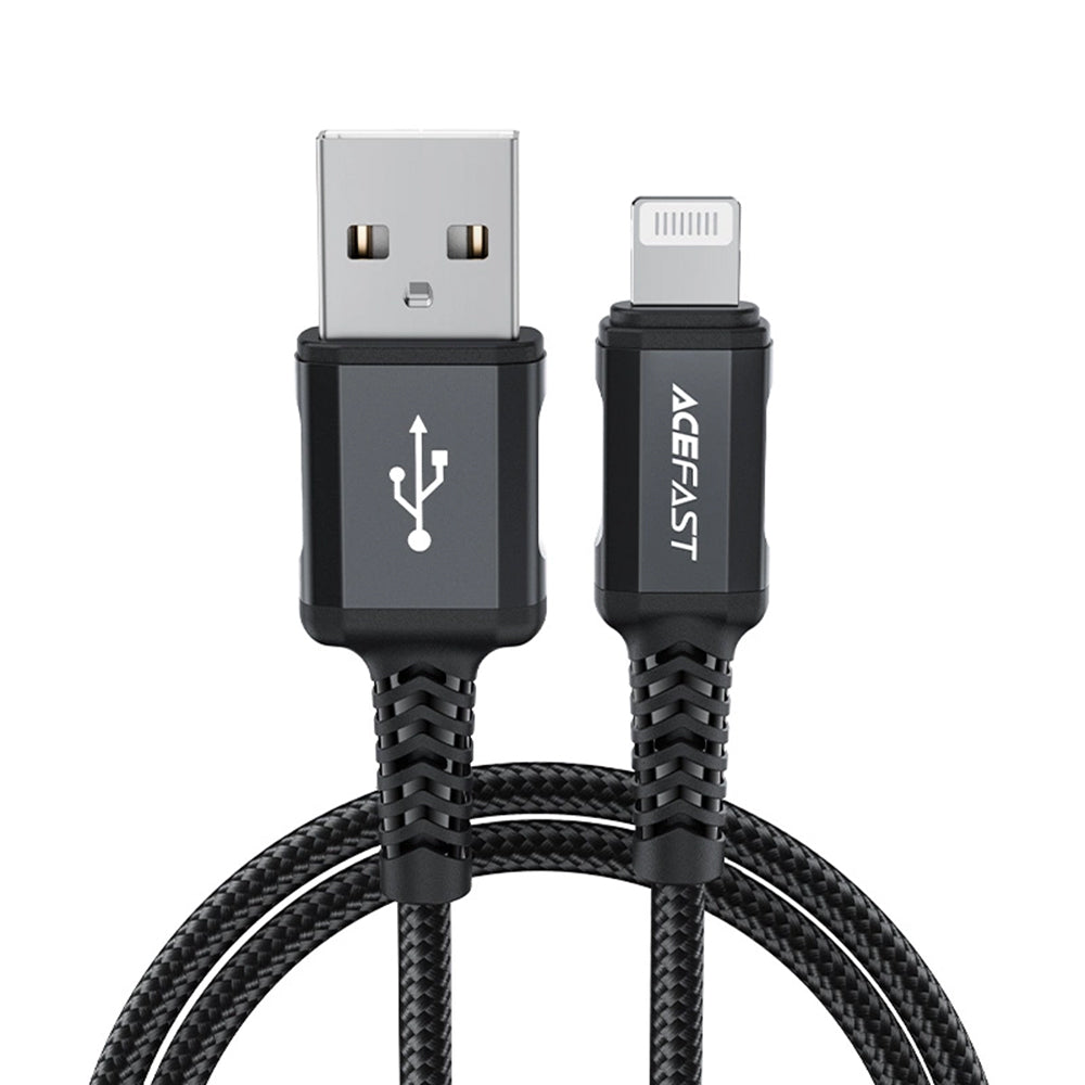Data- och laddningskabel USB-A - Lightning Acefast C4-02, 18W, 1.8m, Svart