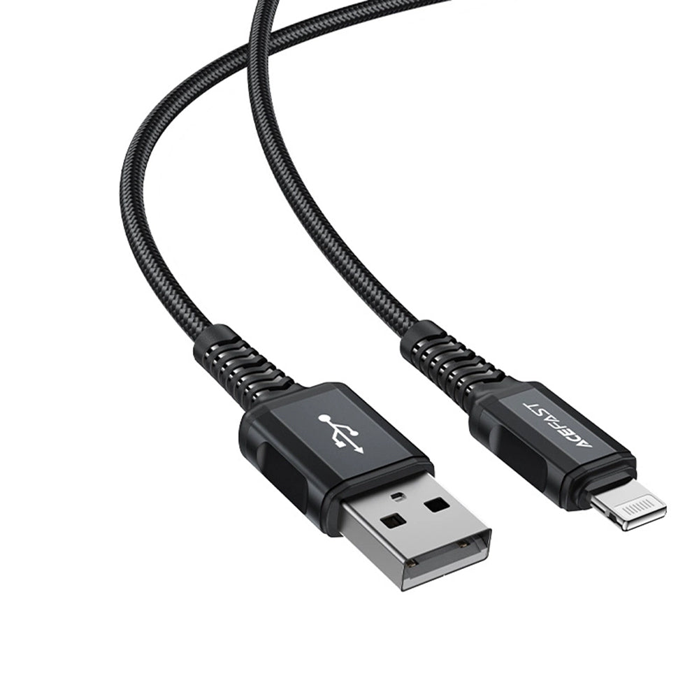 Data- och laddningskabel USB-A - Lightning Acefast C4-02, 18W, 1.8m, Svart