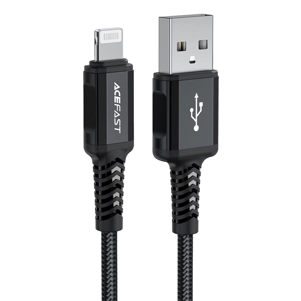Data- och laddningskabel USB-A - Lightning Acefast C4-02, 18W, 1.8m, Svart