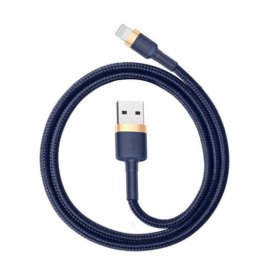 USB-A - Lightning Baseus Cafule data- och laddningskabel, 18W, 1m, Blå Guld CALKLF-BV3