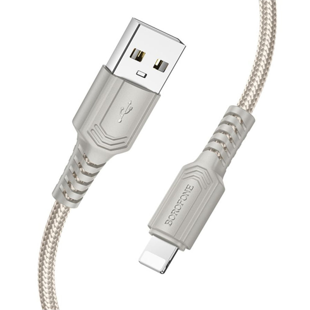 Data- och laddningskabel USB-A - Lightning Borofone BX116 Certain, 18W, 1m, Svart