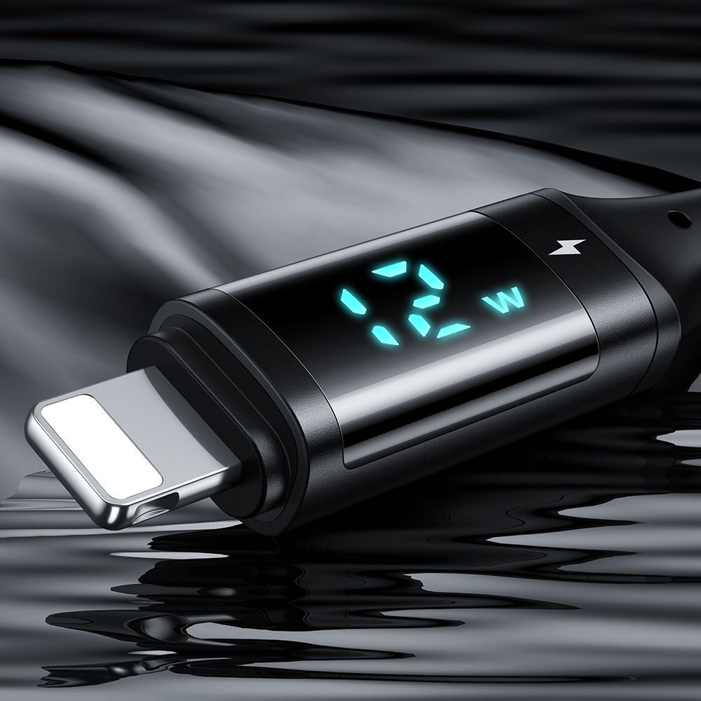 USB-A - Lightning McDodo CA-1060 Display data- och laddningskabel, 12W, 1.2m, Svart