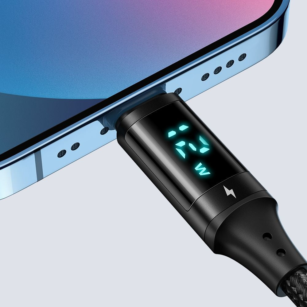 USB-A - Lightning McDodo CA-1060 Display data- och laddningskabel, 12W, 1.2m, Svart