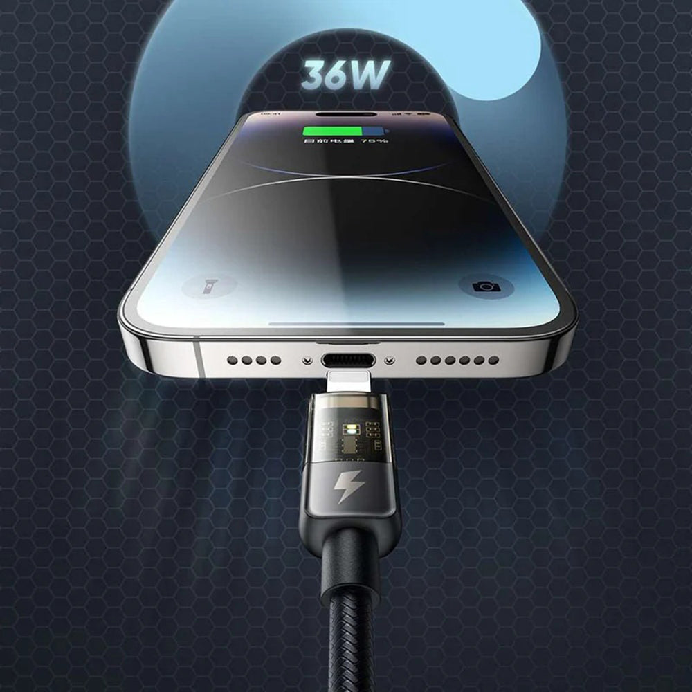Data- och laddningskabel USB-A - Lightning McDodo CA-3140 Auto Power Off, 18W, 1.2m, Svart