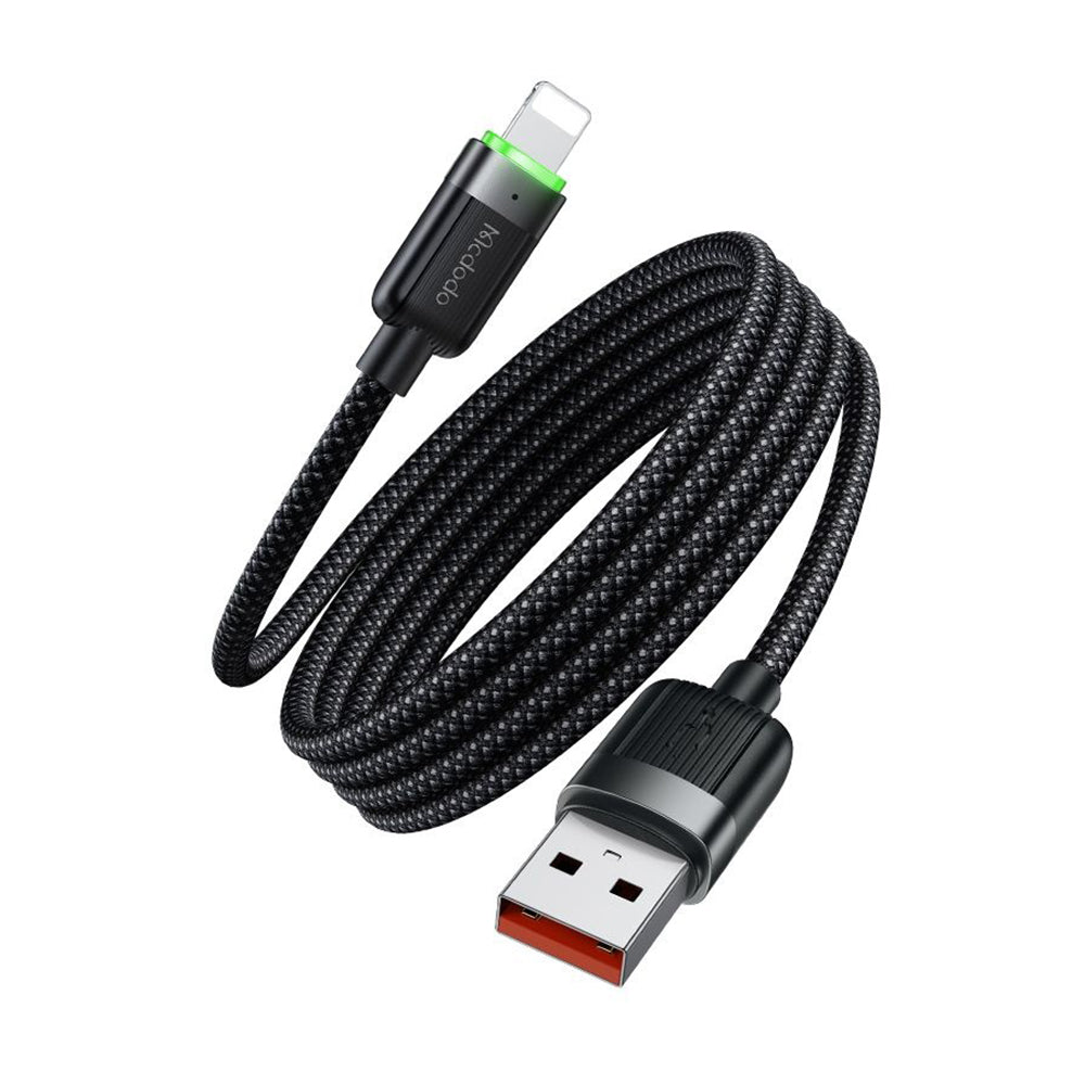 Data- och laddningskabel USB-A - Lightning McDodo CA-6000 Self Winding, 18W, 1.2m, Svart
