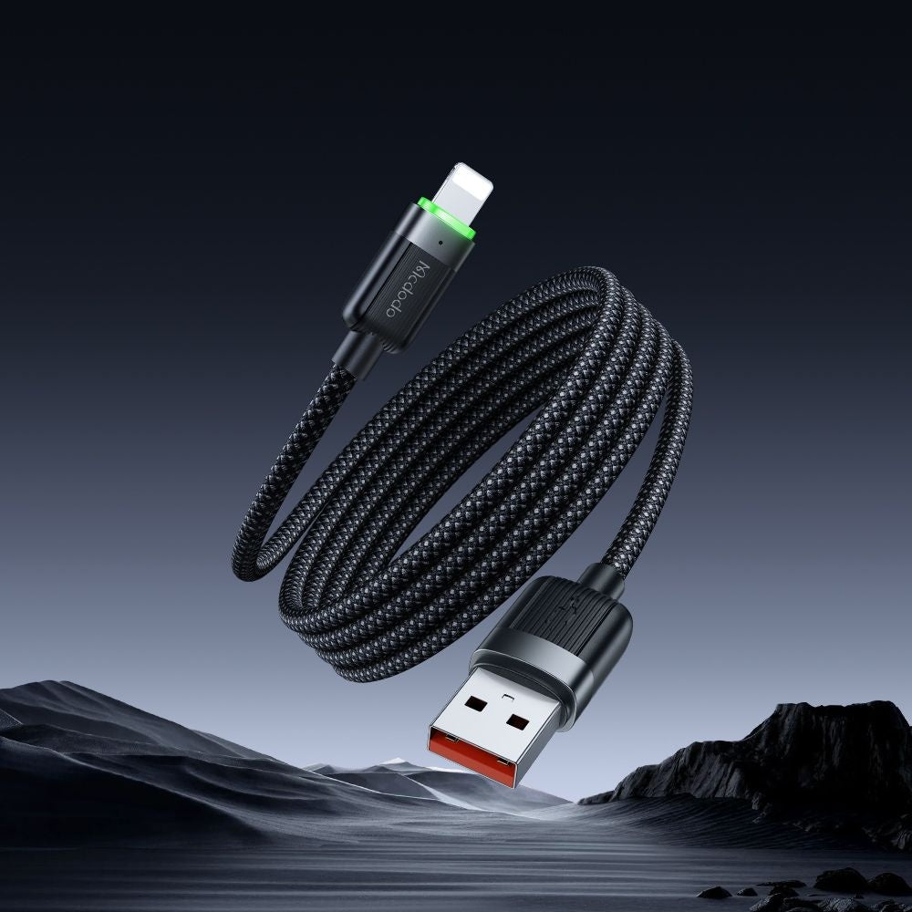 Data- och laddningskabel USB-A - Lightning McDodo CA-6000 Self Winding, 18W, 1.2m, Svart